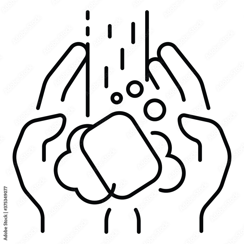 Obraz premium hand washing icon vector illustration