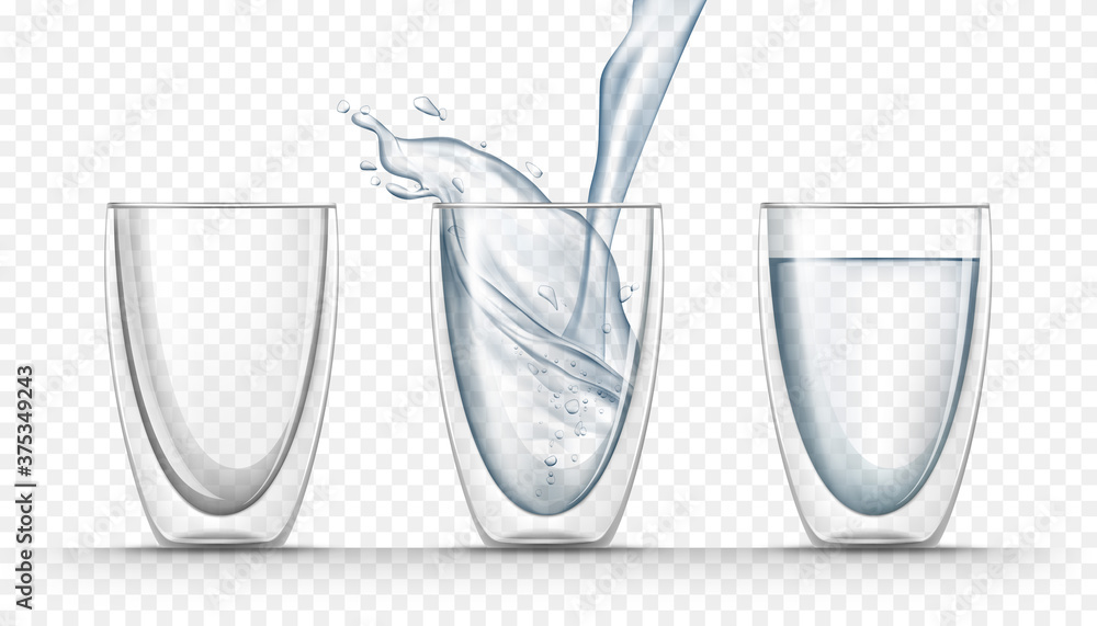 Glass cup and water vector material 02 - Vector Food free download