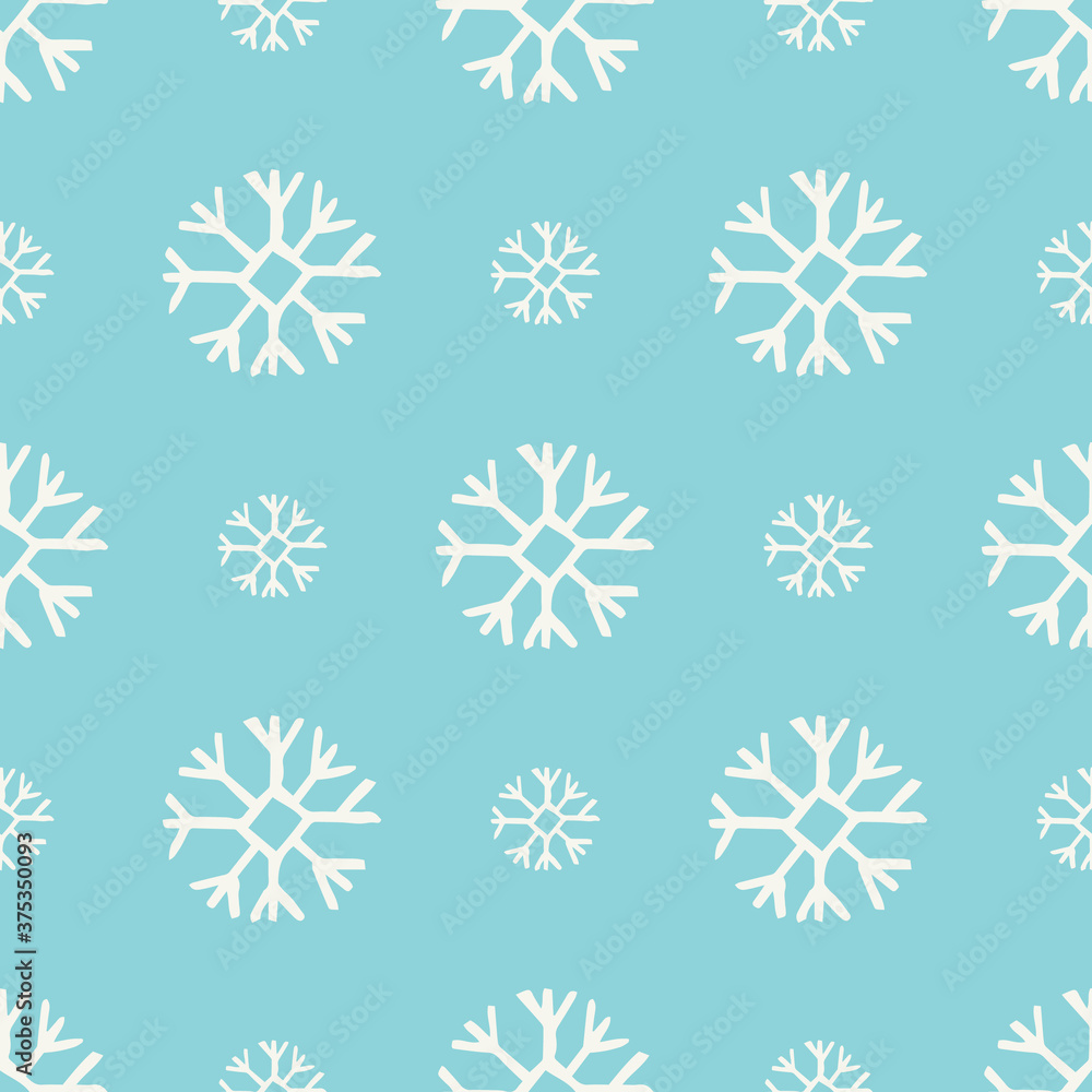 Seamless background of hand drawn snowflakes Seamless background of hand drawn snowflakes