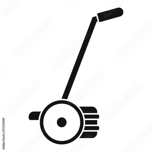 Hand lawn mower icon. Simple illustration of hand lawn mower vector icon for web design isolated on white background
