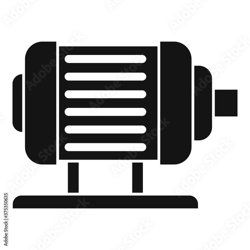 Electric motor icon. Simple illustration of electric motor vector icon for web design isolated on white background