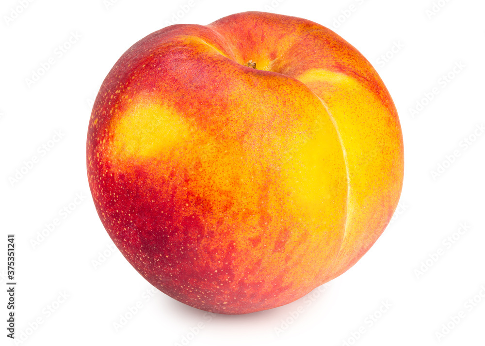 single peach fruit isolated on white background single peach fruit isolated on white background