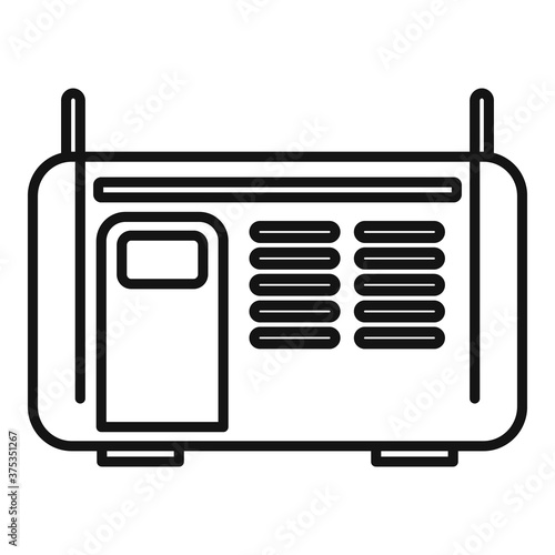 Electric welding icon. Outline electric welding vector icon for web design isolated on white background