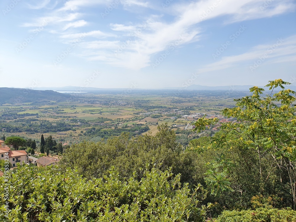 Landscape of the nature around Cortona, Tuscany, Italy.