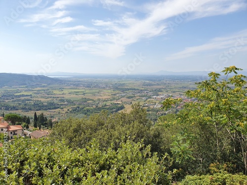 Landscape of the nature around Cortona, Tuscany, Italy.