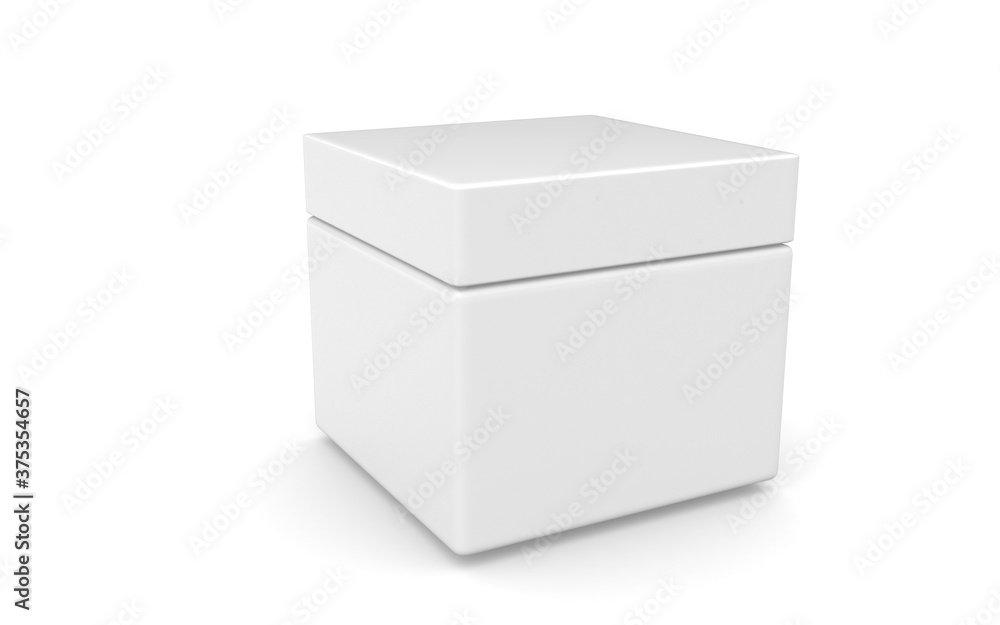 3d cream container on white background 3d cream container on white background