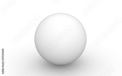 3D ball on white background