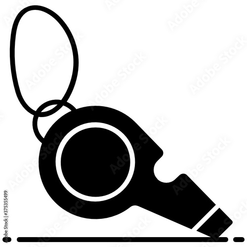 
Editable vector design of whistle icon
