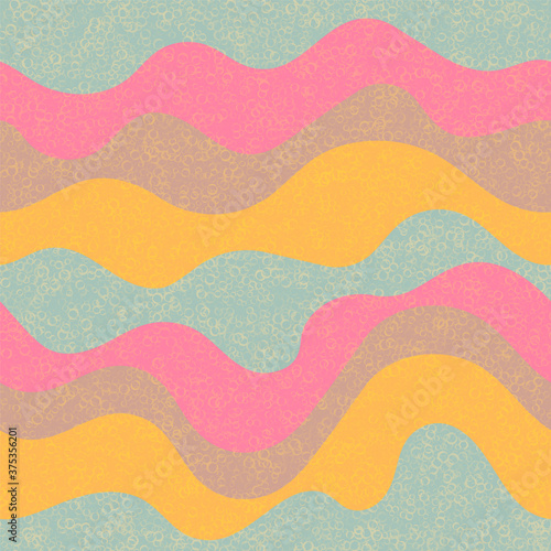Curve lines ribbons wavy seamless pattern.