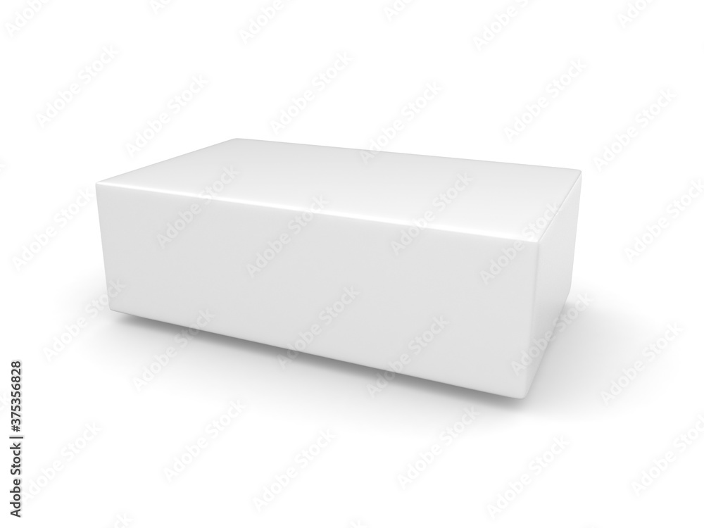 3D box on white background 3D box on white background