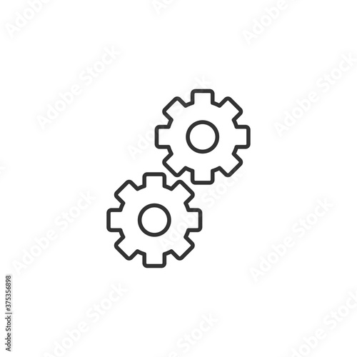 Gears icon. Settings symbol modern, simple, vector, icon for website design, mobile app, ui. Vector Illustration