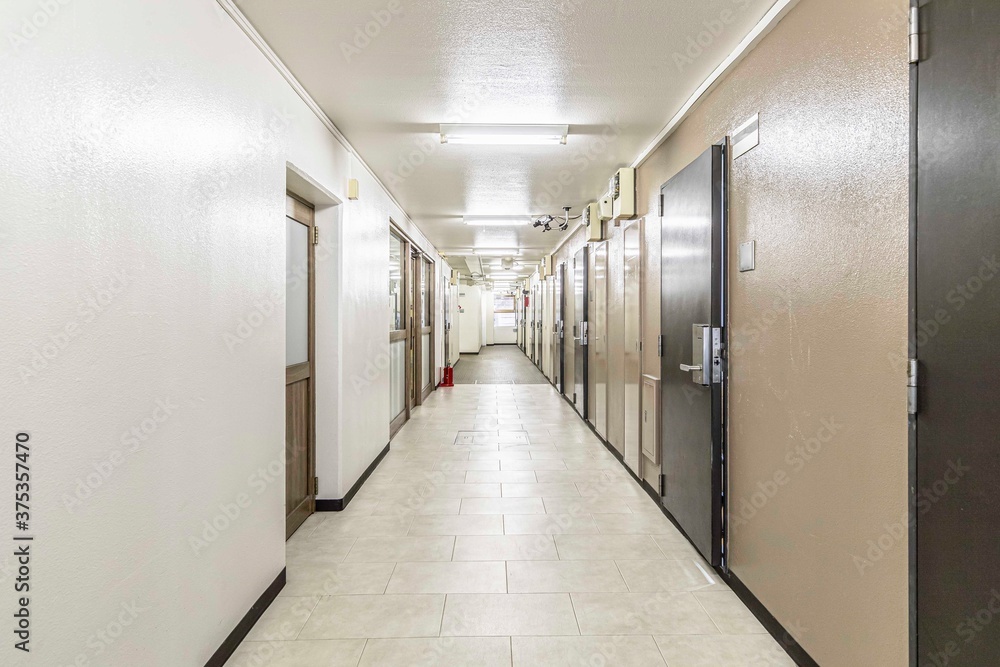 Corridor between rooms in old apartment building Corridor between rooms in old apartment building