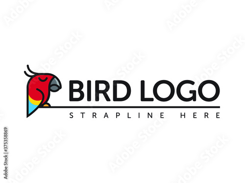 Bird, parrot vector logo design