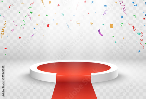 Vector illustration for award winners. Pedestal or platform for honoring prize winners.