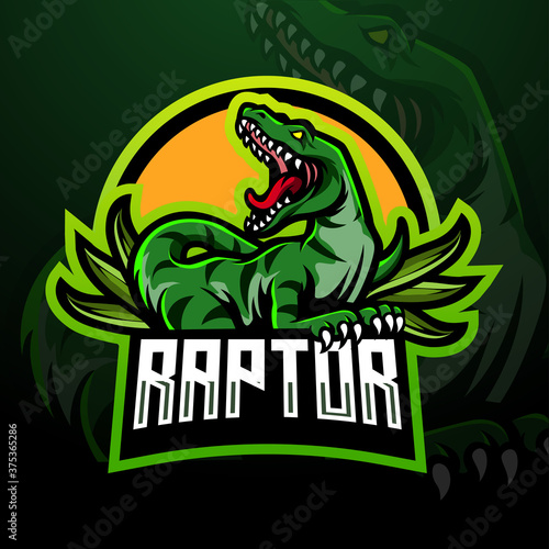 Raptor esport mascot logo design