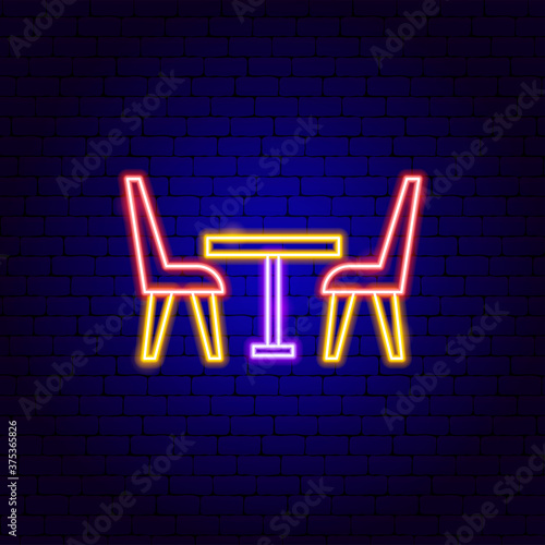 Dining Table Neon Sign