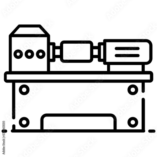 
Present participle for to bring into being by combining, shaping, or transforming materials, machining vector 
