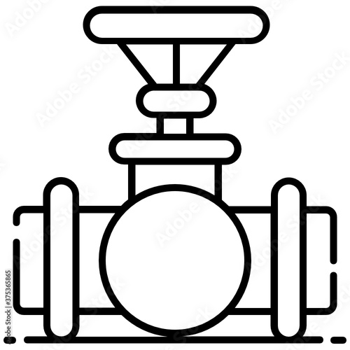 
Pressure relief pipe vale, vector in style 
