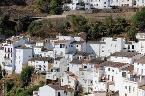 Landscape of Setenil de las Bodegas, white village of Cádiz (Andalusia, Spain) 