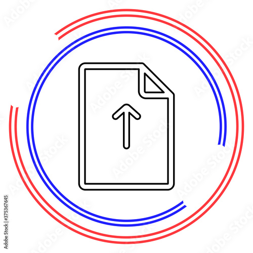 Vector Upload file icon - file document symbol