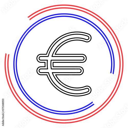 Euro sign icon, currency sign
