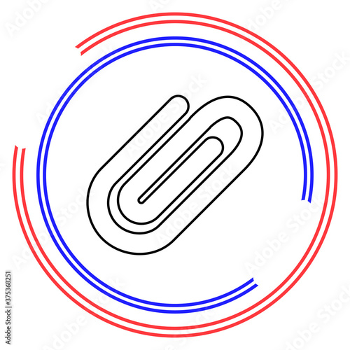 paper clip sign, attachment icon