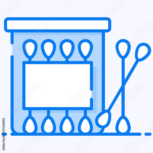 
Ear hygiene concept, cotton swabs icon
