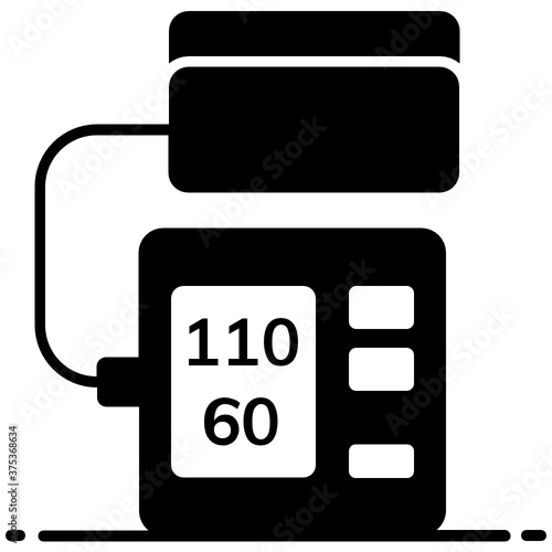 
Medical equipment to check bp, icon of blood pressure apparatus
