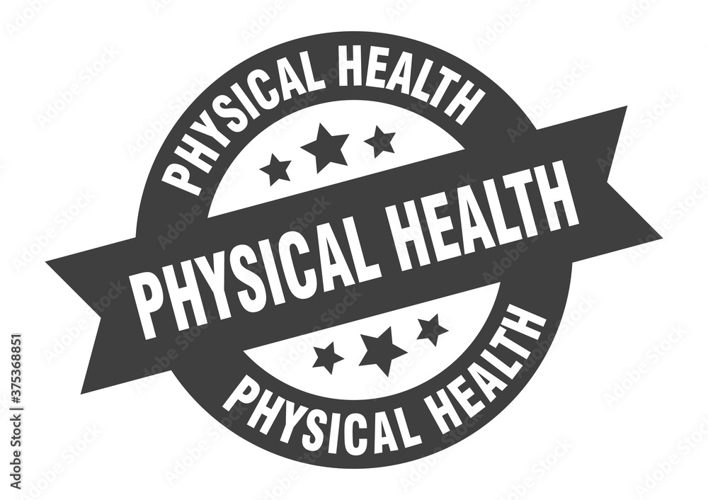 Fototapeta premium physical health sign. round ribbon sticker. isolated tag