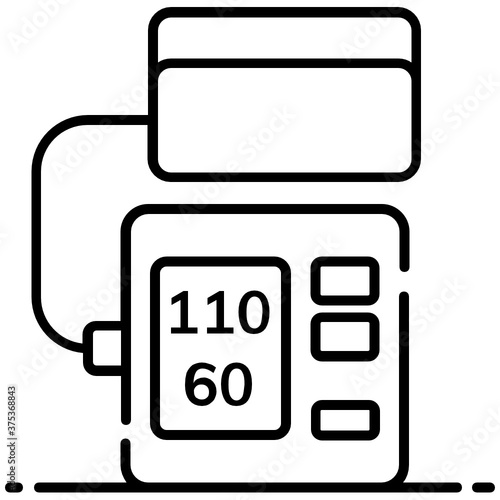 
Medical equipment to check bp, icon of blood pressure apparatus
