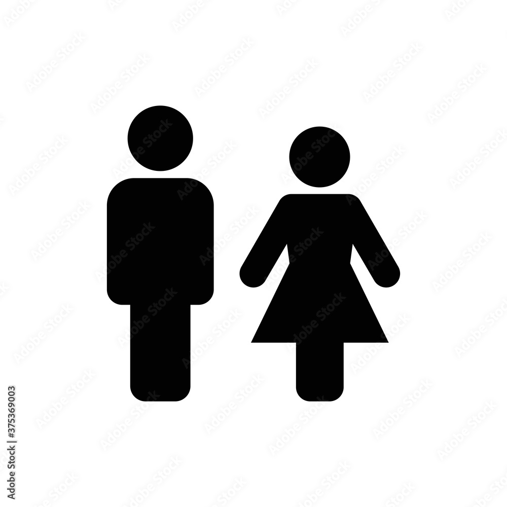 Man and woman icon vector illustration. Man and woman icon vector illustration.