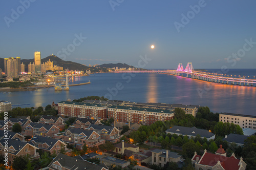 The scenery of Dalian Xinghai Bay in late Summer photo