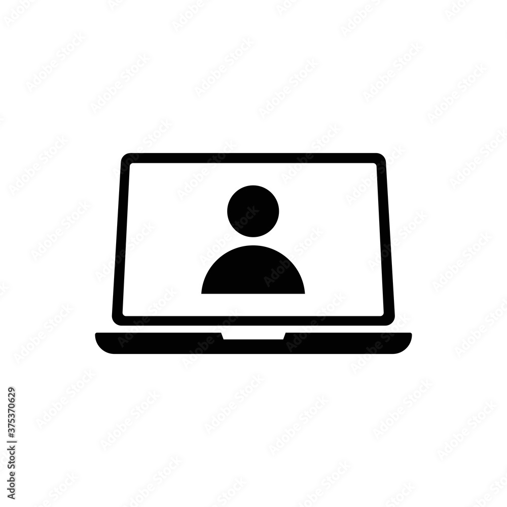 Laptop user icon vector. Vector web design. Laptop user icon vector. Vector web design.
