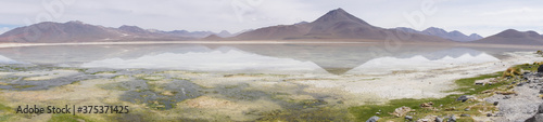 Panorama of Laguna blanca in Bolivia 