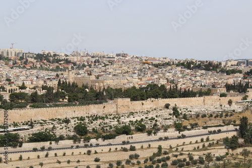 aerial view of the city of jerusalem