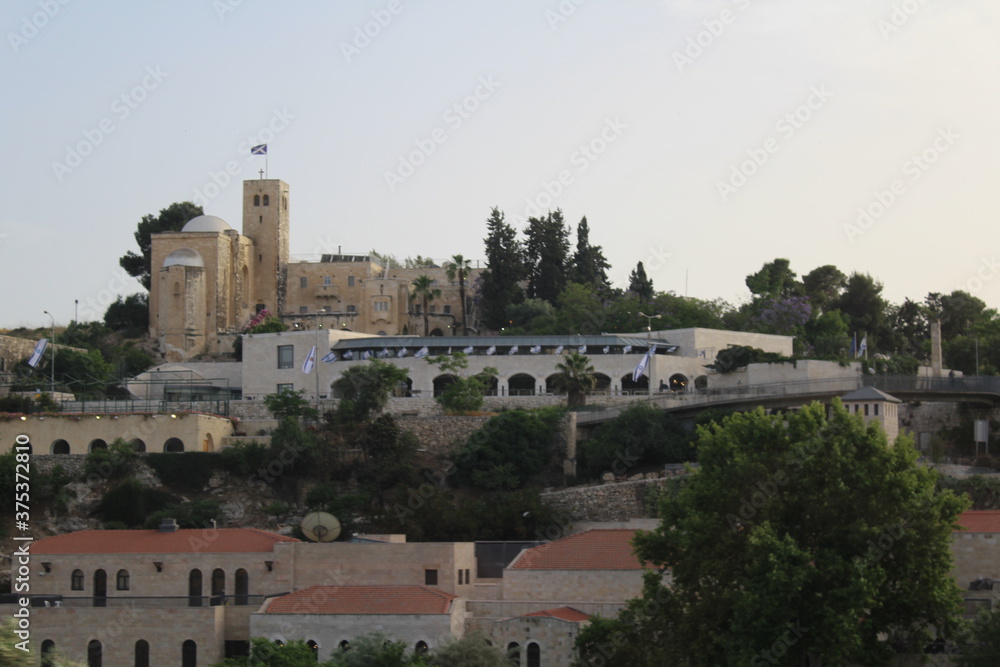 view of the old town of jerusalem
