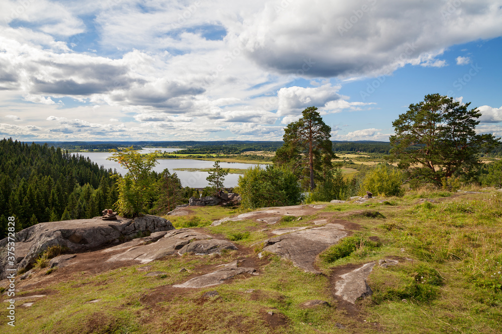 Karelia, Russia -  Sortavala, view from mountain Paaso, summer