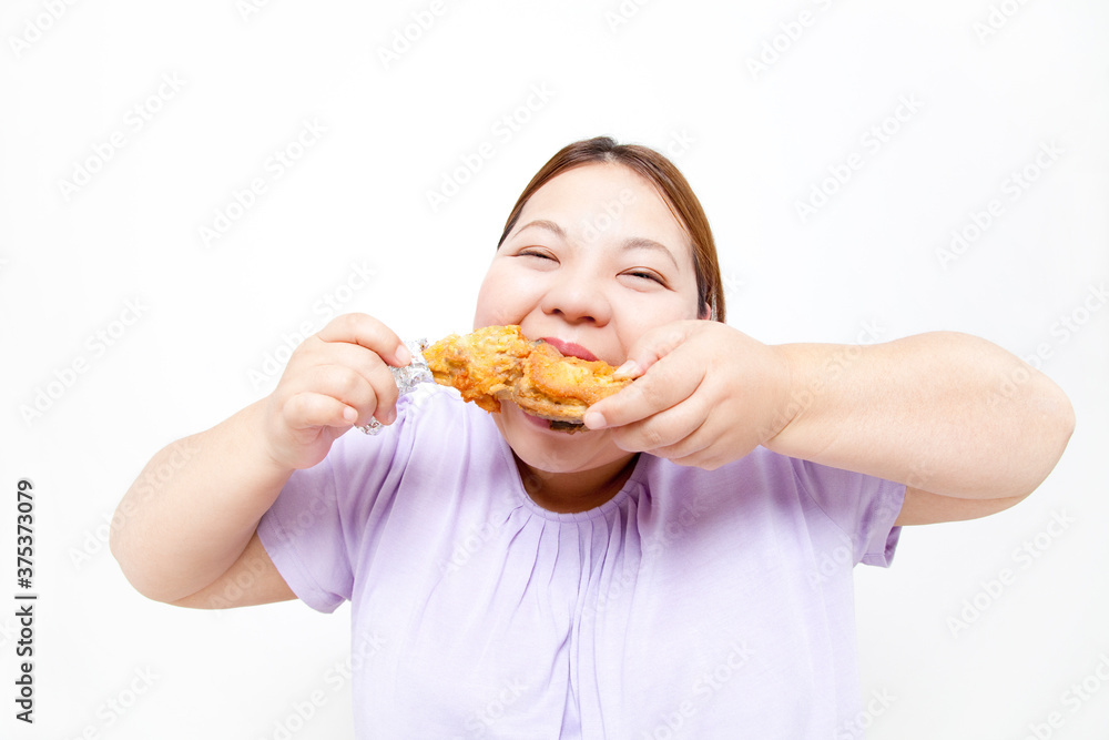 暴飲暴食する女性 Stock Photo Adobe Stock