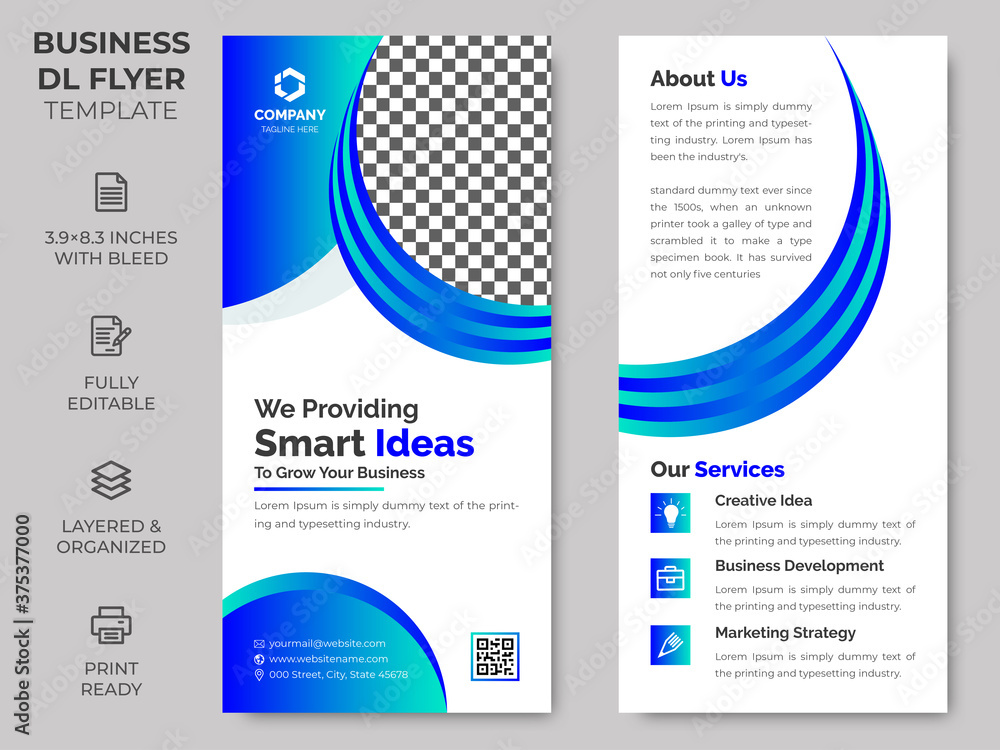 Rack Card Corporate DL Flyer Template Rack Card Corporate DL Flyer Template
