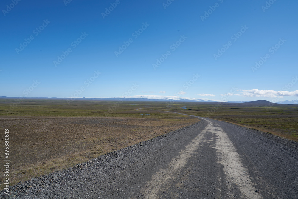 Glacier scenery along the Kjolur Highland Road F35, Iceland, Europe