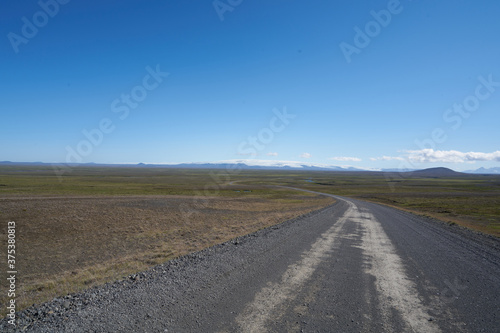 Glacier scenery along the Kjolur Highland Road F35  Iceland  Europe