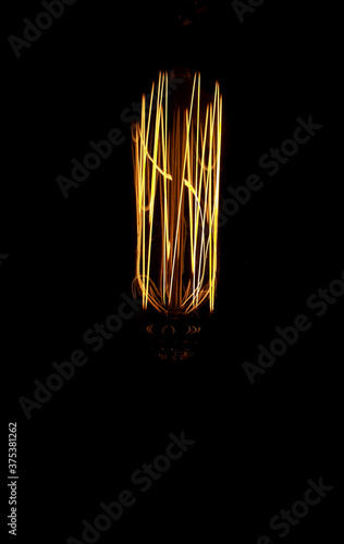 selective focus of an incandescent bulb