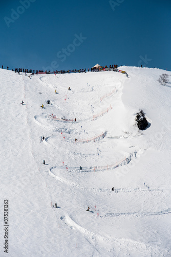 Banked slalom in Tenjin Tanigawa