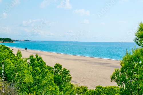 Torn Beach in Hospitalet del Infant  Spain