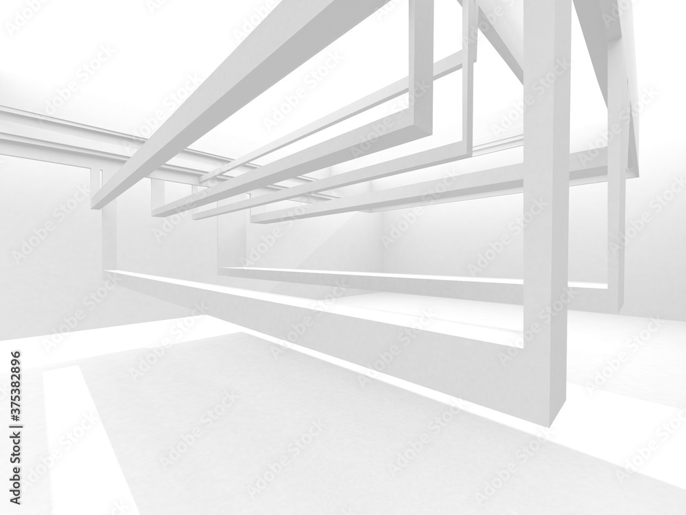 Obraz premium Abstract White Architecture Design Concept