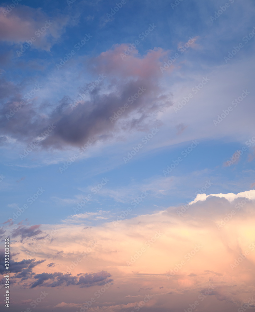 Fototapeta premium sunset sky with stormy clouds