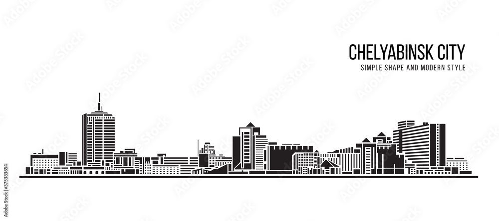 Cityscape Building Abstract shape and modern style art Vector design -  Chelyabinsk city (russia)