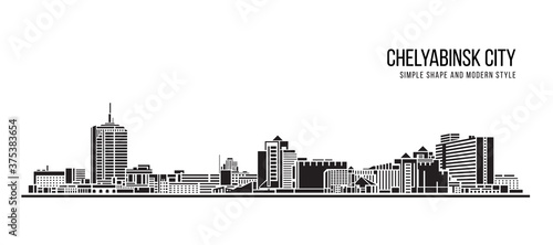 Cityscape Building Abstract shape and modern style art Vector design -  Chelyabinsk city (russia)