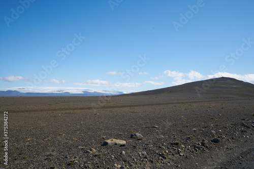 Glacier scenery along the Kjolur Highland Road F35, Iceland, Europe