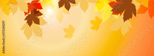 sfondo, banner, autunno
